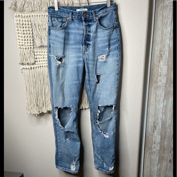 Forever 21 Distressed Jean Pants Size 27 - Picture 1 of 5